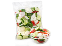 Cucumber, White Onion & Red Capsicum Diced